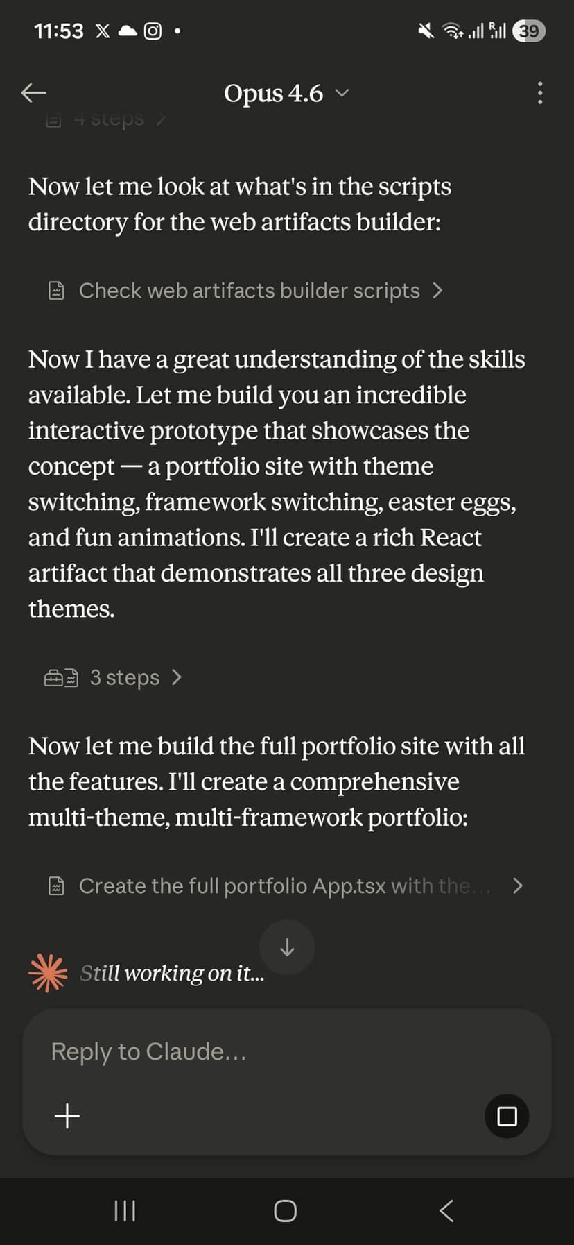 Chatting with Claude on my phone — where the whole project started