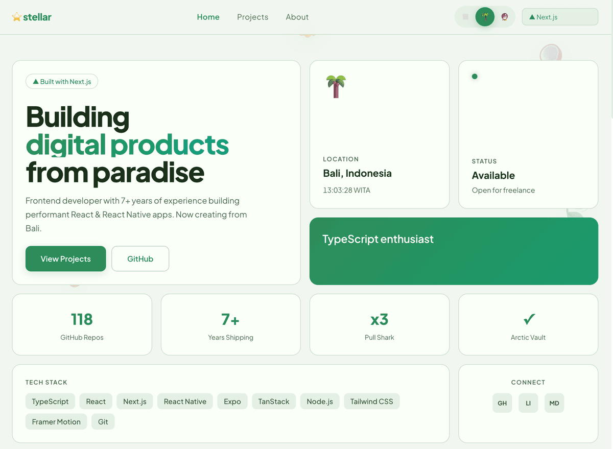 Tropical theme concept